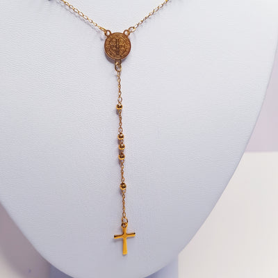 Gold Rosary Necklace