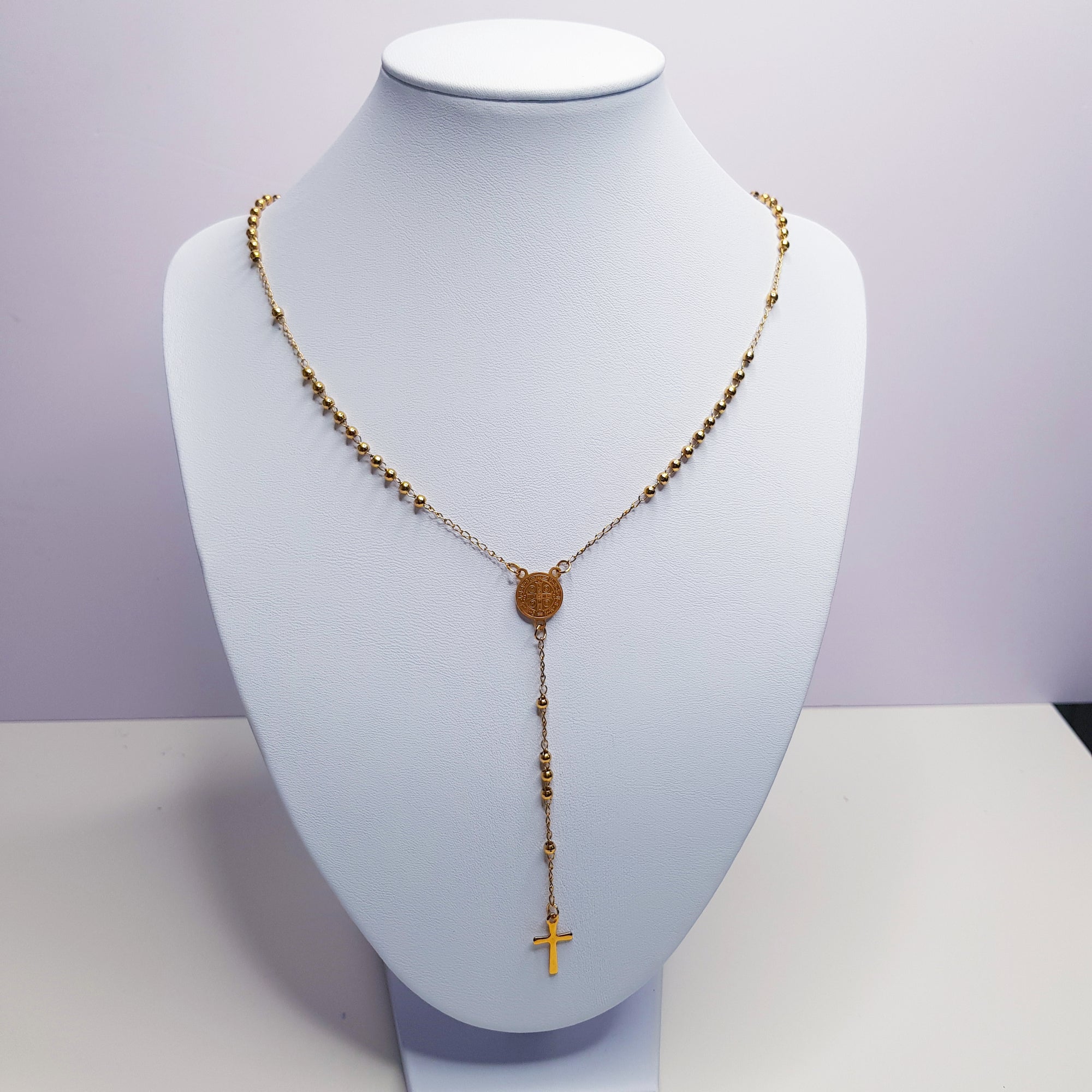 Gold Rosary Necklace