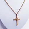 Striped Crucifix Necklace