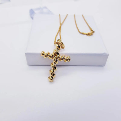 Screw Crucifix Necklace