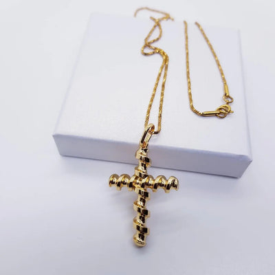 Screw Crucifix Necklace