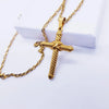 Striped Crucifix Necklace