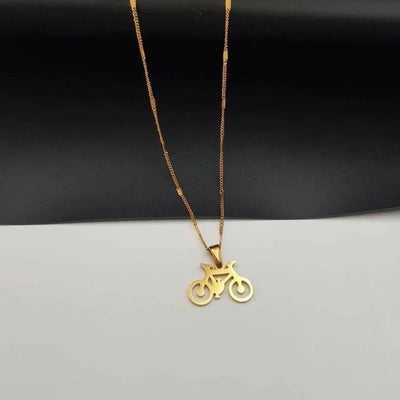 Bi-Cycle Pendant Necklace