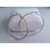 Tone-mix Hoop Earrings