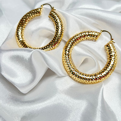 Dotted Hoop Earrings