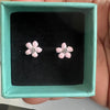 Pink Flower Stud Earring