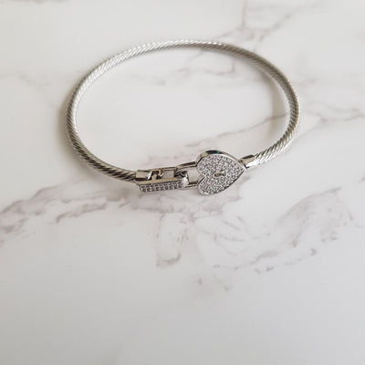 Heart Lock Bangle