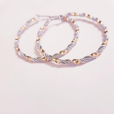 Tone Mix Hoop Earrings