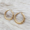 Alicia Bamboo Design Hoop Earring