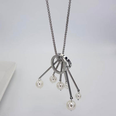 Long Pearl Drop Necklace