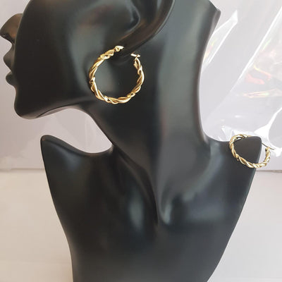 Twist Up Hoop Earrings