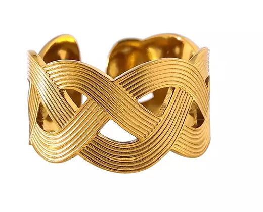 Weave Statement Gold Ring
