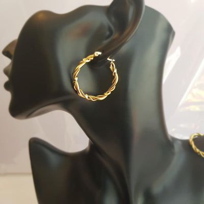 Twist Up Hoop Earrings