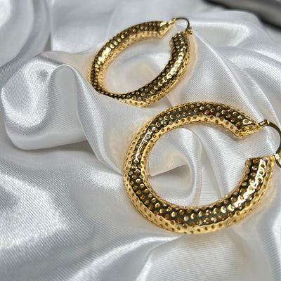 Dotted Hoop Earrings