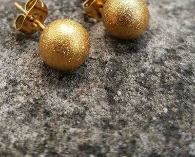 Ro-Gold Ball Stud Earring