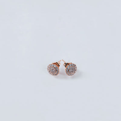 Round Glitz Stud Earring