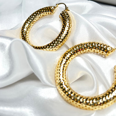 Dotted Hoop Earrings