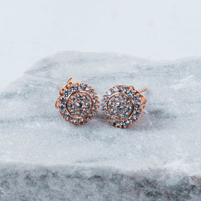 Round Glitz Stud Earring