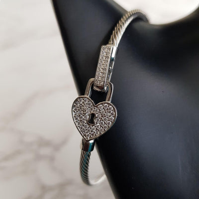 Heart Lock Bangle