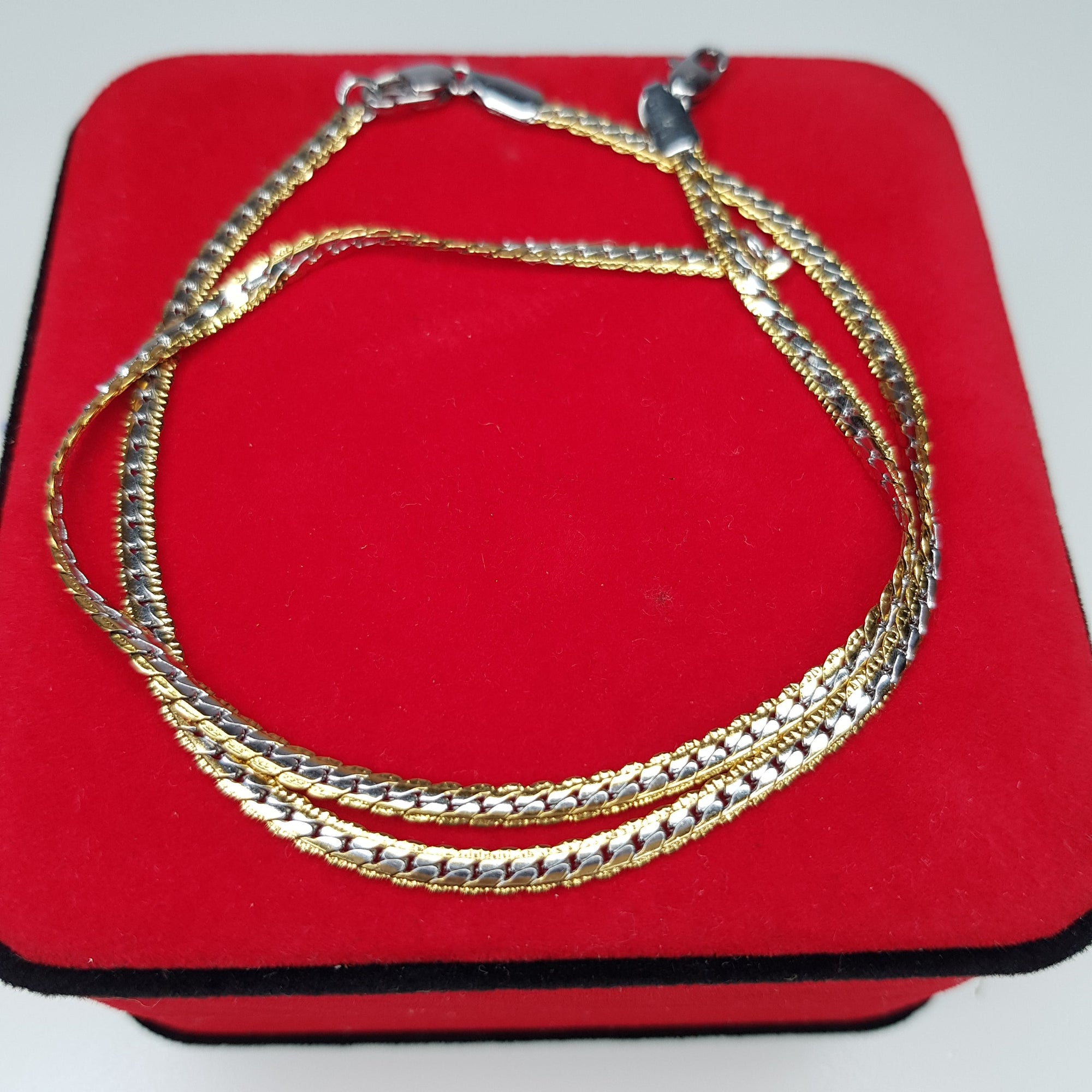 Multi-Tone Flat Snake Anklet