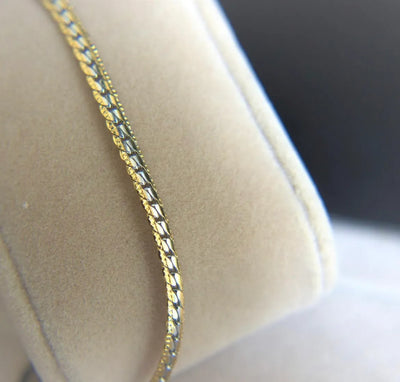 Multi-Tone Flat Snake Anklet